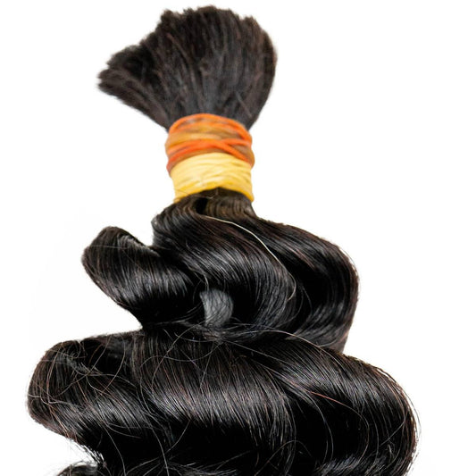 Raw Vietnamese Ripple Curly Bulk Braiding Hair Extensions